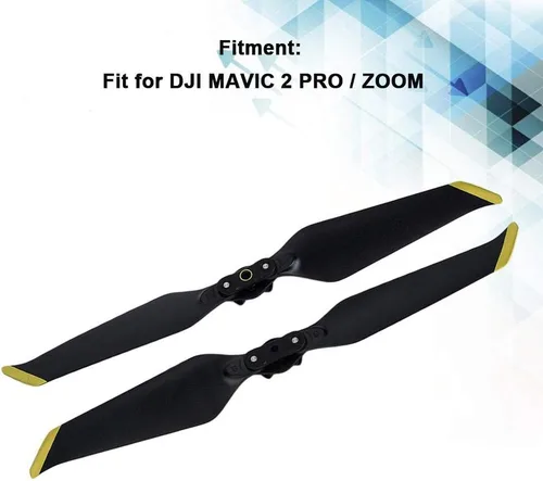Vista 7 de 2 pares de hélices plegables, accesorios de hélices de liberación rápida compatibles con MAVIC 2 PRO / ZOOM RC Drone (dorado)
