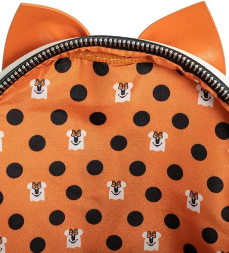 Vista 6 de Loungefly Disney Ghost Minnie Mouse que brilla en la oscuridad Cosplay, bolsa de hombro con doble correa para mujer, Multi, Moderno