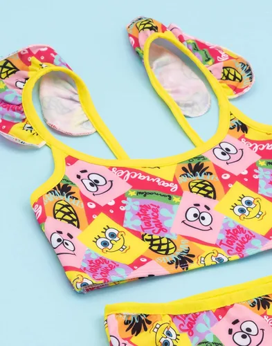 Vista 6 de SpongeBob SquarePants Bikini Niñas Niños Amarillo 2 Piezas Bañador