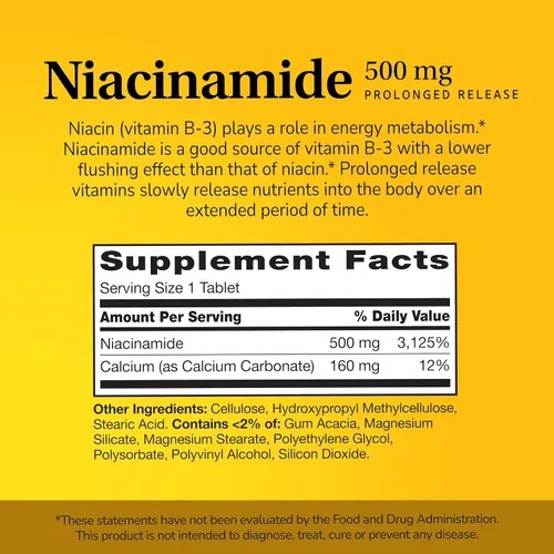 Vista 12 de 21st Century Tabletas de liberación prolongada de 500 mg de niacinamida, 110