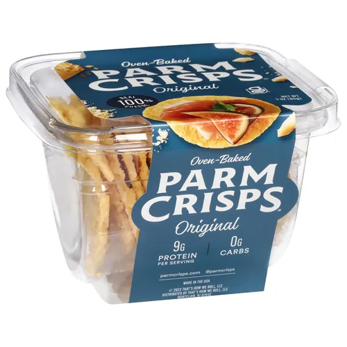 Vista 5 de ParmCrisps - Everything Cheese Parm Crisps, hechas simplemente con queso 100% real Snacks keto saludables, bajos en carbohidratos, altos