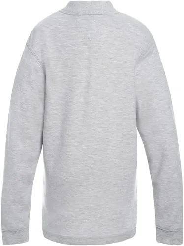 Vista 2 de Tommy Hilfiger Camisa de manga larga con cuello polo de piqué para niños, ropa de uniforme escolar para niños y niñas