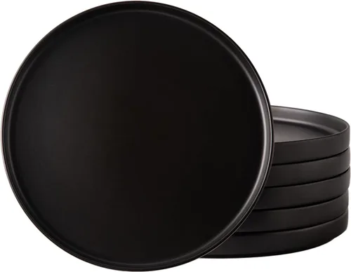 Vista 11 de Juego de Platos de Cerámica AmorArc de 6, 8.0 Pulgadas con Esmalte Mate para Cocina, Postre, Ensalada, Aperitivo, Platos Pequeños para Cena, Apto