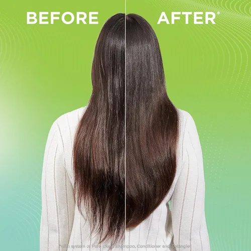 Vista 3 de Garnier Fructis Pure Clean Detangler + spray de secado al aire, 5.0 onzas líquidas, 2 unidades (el embalaje puede variar)