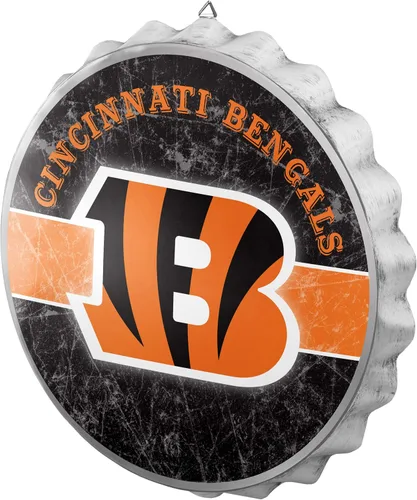 Vista 25 de NFL Team Logo Distressed Metal Hanging Wall Bottle Cap Sign