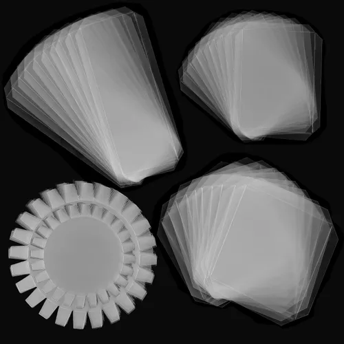 Vista 12 de Paquete de 10 fundas planas para coctelera para hacer tarjetas, 3 x 8 pulgadas, cubiertas planas delgadas para coctelera de plástico transparente