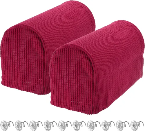 Vista 9 de uxcell Fundas elásticas para reposabrazos antideslizantes para sillas, sofás, fundas de brazo para sofá reclinable, 1 juego con pasadores giratorios