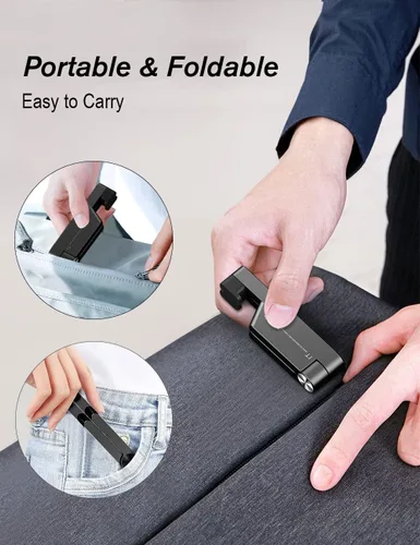 Vista 3 de MONEER Soporte para teléfono celular, soporte para teléfono para escritorio, soporte plegable y portátil para iPhone, soporte para teléfono celular