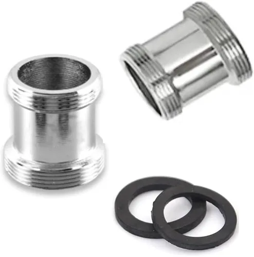 2 adaptadores de grifo de latón, rosca NPT macho a macho de 0.866 in, conector aireador de grifo para grifo de fregadero, adaptador purificador de