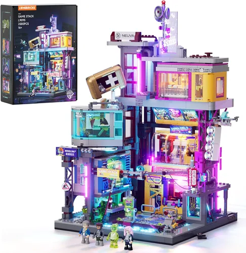 Juego de Ladrillos de Construcción Lumínicos Cyberpunk de Lumibricks - Set de Luces LED para Sala de Juegos de Cyberpunk Ciudad Neón del Futuro