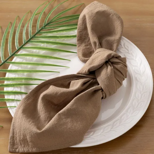 Vista 2 de Servilletas de tela Socomi Nude Otoño Acción de Gracias Lavables Reutilizables a granel de lino de algodón Set de 4 43x43 cm para decoración de mesa