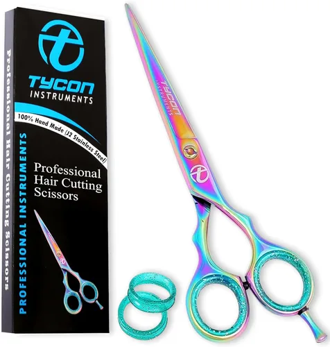 Tijeras de corte de pelo Tycon profesionales de 6.5 pulgadas, acero inoxidable japonés, tijeras de peluquero con filo de afeitar de 2.7 pulgadas,
