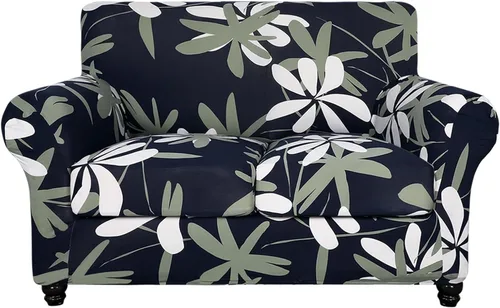 Vista 64 de SearchI Funda elástica para sofá, funda para sillón de 2 piezas con funda de cojín separada para silla, protector de muebles lavable para sala