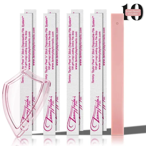 Vista 13 de Tammy Taylor Tablas de esmeril de grano 180 para uñas naturales, 100/180 Limas para Uñas, limas de uñas profesionales para mujeres, herramientas