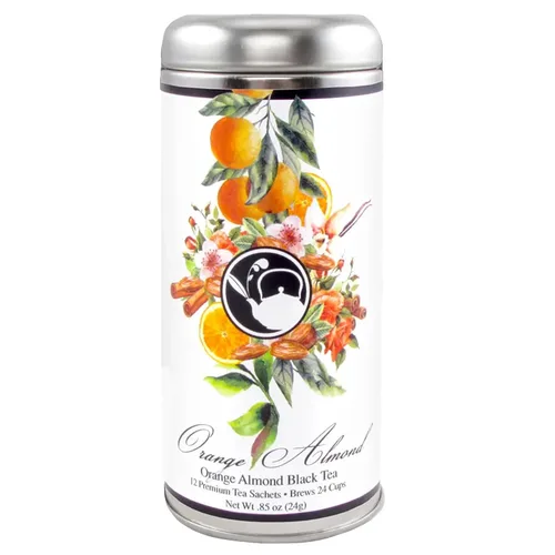 Vista 16 de Té verde albaricoque y melocotón de La Tea Dah, delicioso té de melocotón afrutado hecho con hojas de té verde de pólvora ligeramente cafeinadas