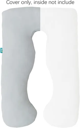 Vista 2 de Funda de almohada de embarazo en forma de U 100% algodón (solo funda de almohada), funda de repuesto súper suave que se adapta a la mayoría