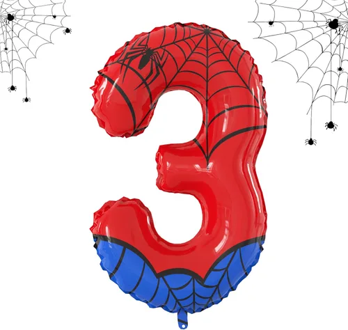 Vista 12 de Globos de papel de aluminio con temática de araña gigante de 40 pulgadas, globos grandes del número 0 para decoración de fiesta de cumpleaños