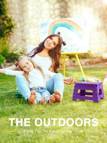 Vista 61 de Dyforce Taburete plegable de 11 pulgadas, taburete duradero para niños, taburetes resistentes para adultos, taburetes de pie compactos, taburete