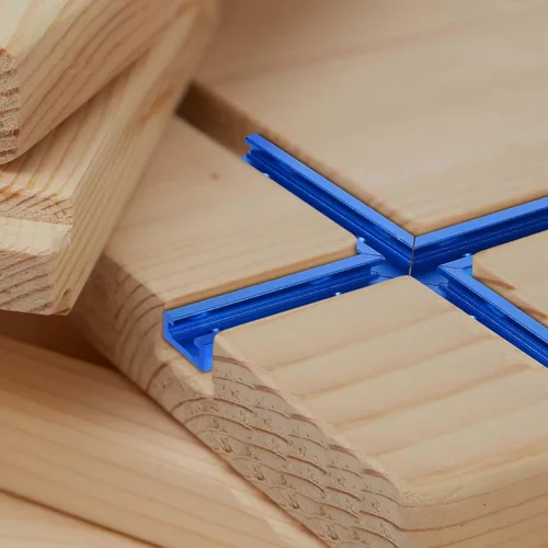 Vista 5 de Zonon Juego de 6 intersecciones de riel en T con tornillos de madera, pistas en T para intersección de carpintería, perfil de doble corte de 3