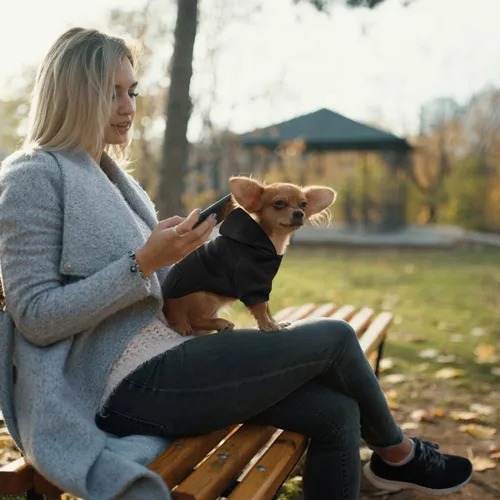 Vista 4 de Idepet Sudaderas con capucha para perros pequeños, ropa para perros pequeños, chaleco para chihuahua, abrigo cálido, chaqueta de otoño, trajes