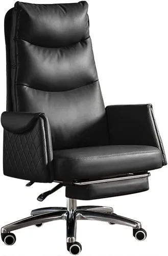 Vista 8 de White Executive Office Chair with Lumbar Support,Ergonomic Recliner Computer Desk Chair with Adjustable Backrest,Swivel Heavy Duty Gaming Chair for