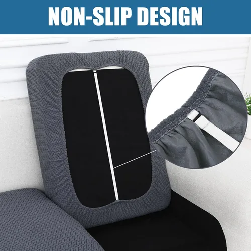 Vista 3 de Smiry Fundas de cojín impermeables para sofá, fundas de cojín elásticas de jacquard lavables, funda de sofá seccional, protector elástico de muebles