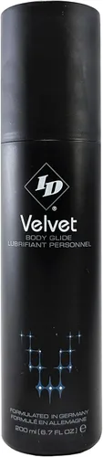 ID Velvet - Lubricante personal a base de silicona, 6.7 onzas líquidas, lujo sensual, lubricante de silicona de larga duración para hombres, mujeres