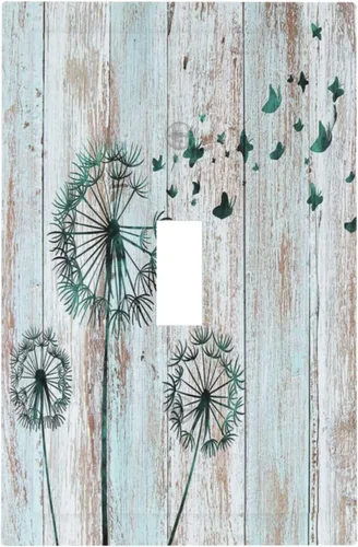 Vista 149 de William Morris Floral Boho Azul Medianoche Azul Bohemio Flor 1 Banda Dúplex Cubierta de Salida Decorativa Receptáculo Único Interruptor Eléctrico