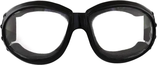 Vista 2 de Global Vision Eliminator Deluxe - Gafas de motocicleta acolchadas estilo barón rojo para cuatrimoto, antiniebla, marco negro