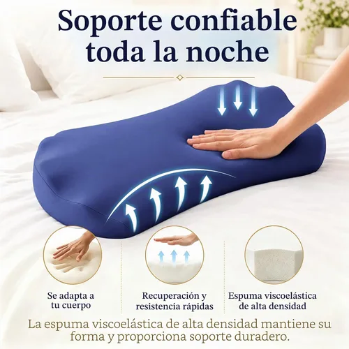 Vista 7 de Fledano Almohada de apoyo lumbar para dormir – Almohada de espuma viscoelástica para la parte baja de la espalda para la cama para aliviar el dolor