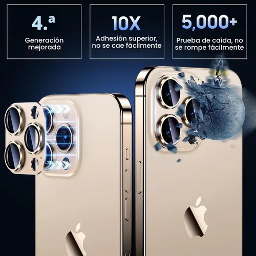 Vista 3 de Uyiton Protector de lente de cámara para iPhone 12 Pro Max, [protección contra caídas] [fuerte adsorción] cubierta de cámara de vidrio templado 9H