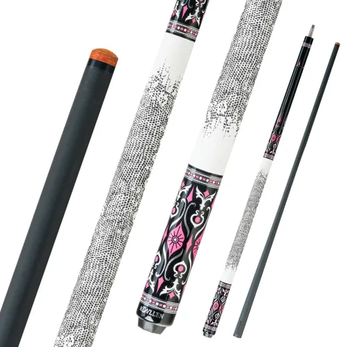 KONLLEN Carbon Fiber Pool Cue Stick 58-inch Professional Pool Sticks for Adults Full Carbon Technology Low Deflection Pool Cue Billiard Cues with