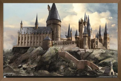 Vista 12 de Trends International The Wizarding World: Harry Potter - Póster de pared de Hogwarts at Sunrise, 14.725 x 22.375 pulgadas, versión enmarcada