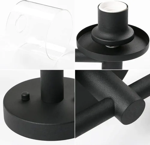 Vista 7 de Pathson Lámpara de techo semiempotrada de 3 luces, lámpara colgante industrial con pantalla de cristal, lámpara de techo para pasillo, loft, cocina
