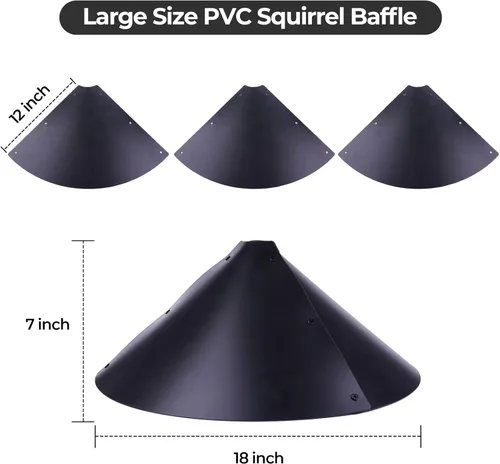 Vista 7 de BITNIN - Poste de jardín para pájaros para exteriores, soporte de poste de alimentación de pájaros resistente de 92 pulgadas con deflector a prueba