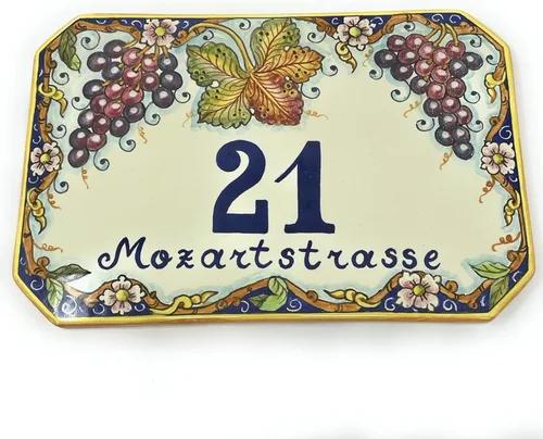 Vista 2 de CERAMICHE D'ARTE PARRINI - Italian Ceramic Art Pottery Tile Custom House Number Civic Decorative Hand Painted Made in ITALY Tuscan
