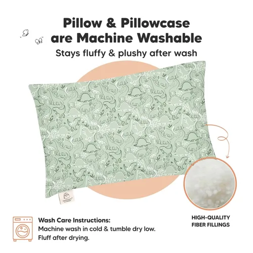 Vista 4 de Almohada para niños pequeños con funda - 13 x 18 pulgadas My Little Dreamy Almohada de viaje para niños pequeños para dormir, funda de almohada