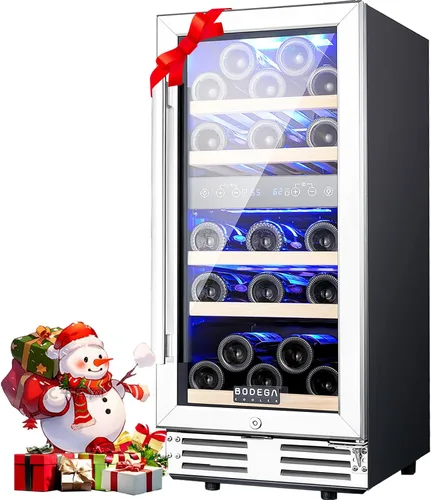 Vista 11 de BODEGACOOLER Mini Refrigerador de 24 Botellas para Dormitorio, Refrigerador de Vino con Compresor para Hogar y Cocina, Enfriador de Vino con Control
