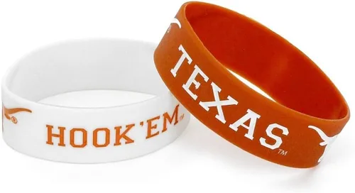 Vista 10 de aminco NCAA - Juego de pulseras de goma de silicona unisex para adultos, paquete de 2