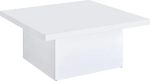 Vista 9 de Coaster Home Furnishings - Devar - Madera - Mesa de centro cuadrada con base de plinto, diseño geométrico y estilo contemporáneo - Sala de estar