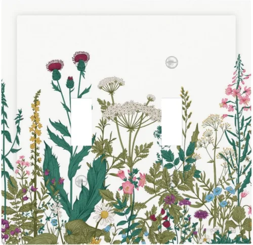 Vista 166 de Placa decorativa para interruptor de luz, diseño bohemio, abstracción, montaña y sol, 2 bandas, 1 palanca, 1 placa de pared dúplex, cubiertas