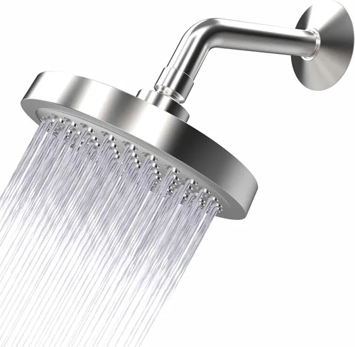 Vista 13 de Cabezal de ducha de alta presión - Boquillas de silicona antiobstrucción - Restrictor extraíble de 2.5 GPM - Reemplazo ajustable fácil de limpiar