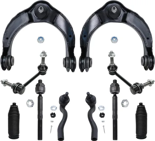 Vista 175 de Detroit Axle - Kit de suspensión frontal de 10 piezas para Chevy Trailblazer EXT GMC Envoy XL XUV Buick Rainier Isuzu Ascender Olds Bravada, brazos
