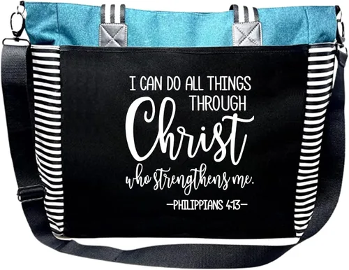 Bolso con cremallera para mujer con diseño de iglesia cristiana