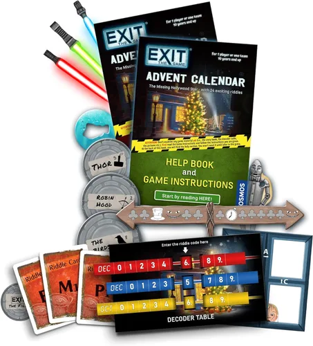 Vista 4 de EXIT: The Game - Calendario de Adviento - La estrella de Hollywood perdida Navidad Calendario Adviento Juego misterioso Actividad familiar