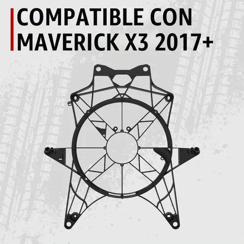 Vista 3 de Maverick X3 - Cubierta de ventilador de radiador de refrigeración, cubierta de ventilador A & UTV PRO para Can-Am Maverick X3 y X3 Max 2017-2024