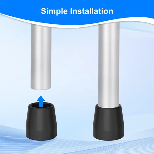 Vista 3 de supregear Puntas para caminar (paquete de 4), puntas de repuesto de goma resistente de 1 1/8 pulgadas para caminante, cómoda, silla de ducha, banco