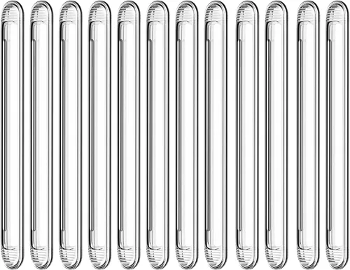 Vista 15 de Parachoques transparentes para muebles 6 unidades (6 largas) - Almohadillas protectoras de pared de goma de silicona con respaldo adhesivo