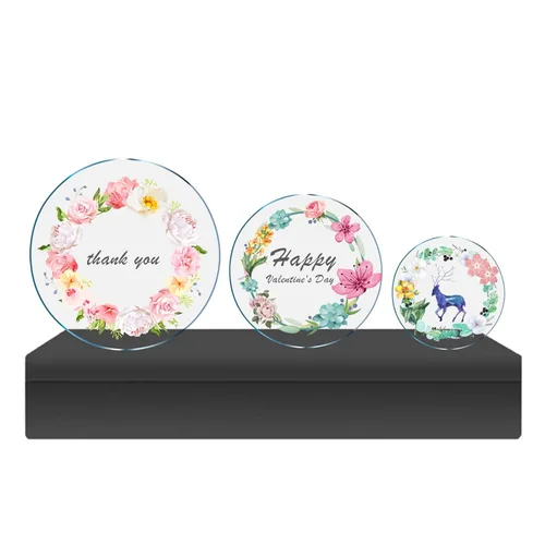 Vista 5 de Hoja de plexiglás redonda de 18 pulgadas, círculo acrílico transparente de 12 pulgadas de diámetro, hoja acrílica de disco redondo para pastel