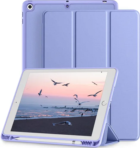 Vista 9 de Mastten - Compatible con funda para iPad de 9ª/8ª/7ª generación, para iPad de 10.2 pulgadas con soporte para lápiz, funda inteligente con soporte